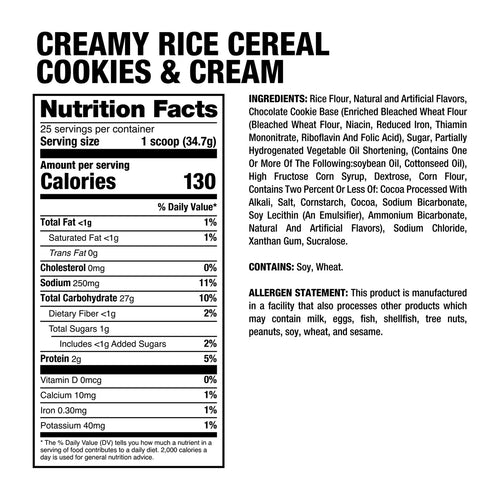 Dragon Pharma Cream of Rice - Cookies and Cream