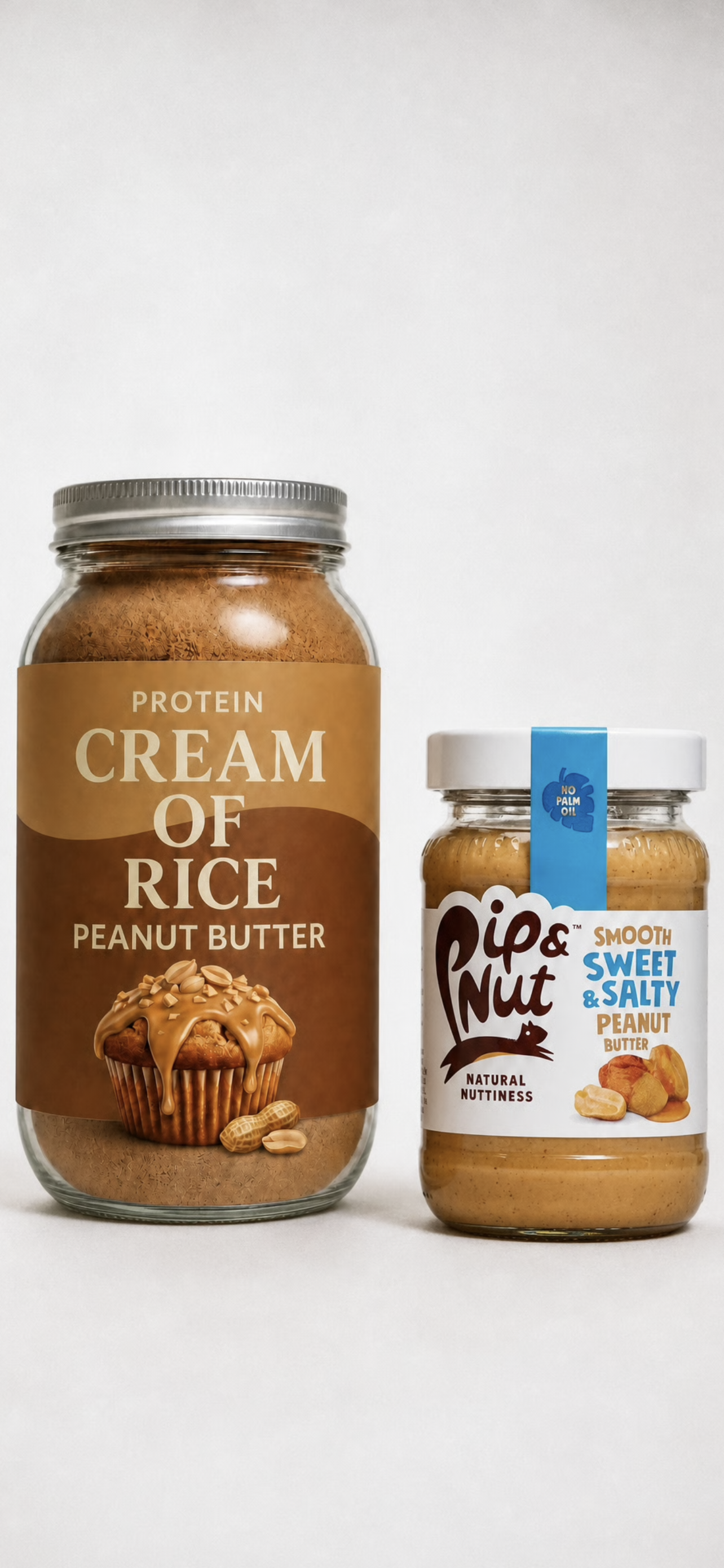 Protein Cream Of Rice Peanut Butter + Smooth Pip & nut peanut butter