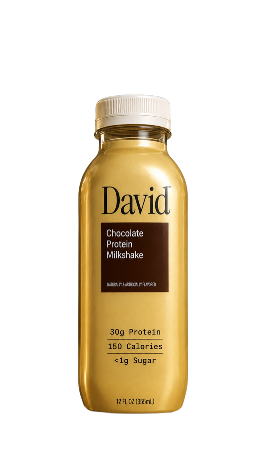 David Protein Chocolate Milkshake 12 count box
