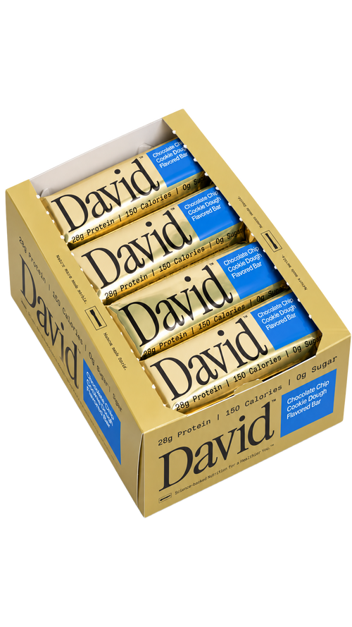 David Protein Bar - Chocolate Chip Cookie Dough (12 Count)