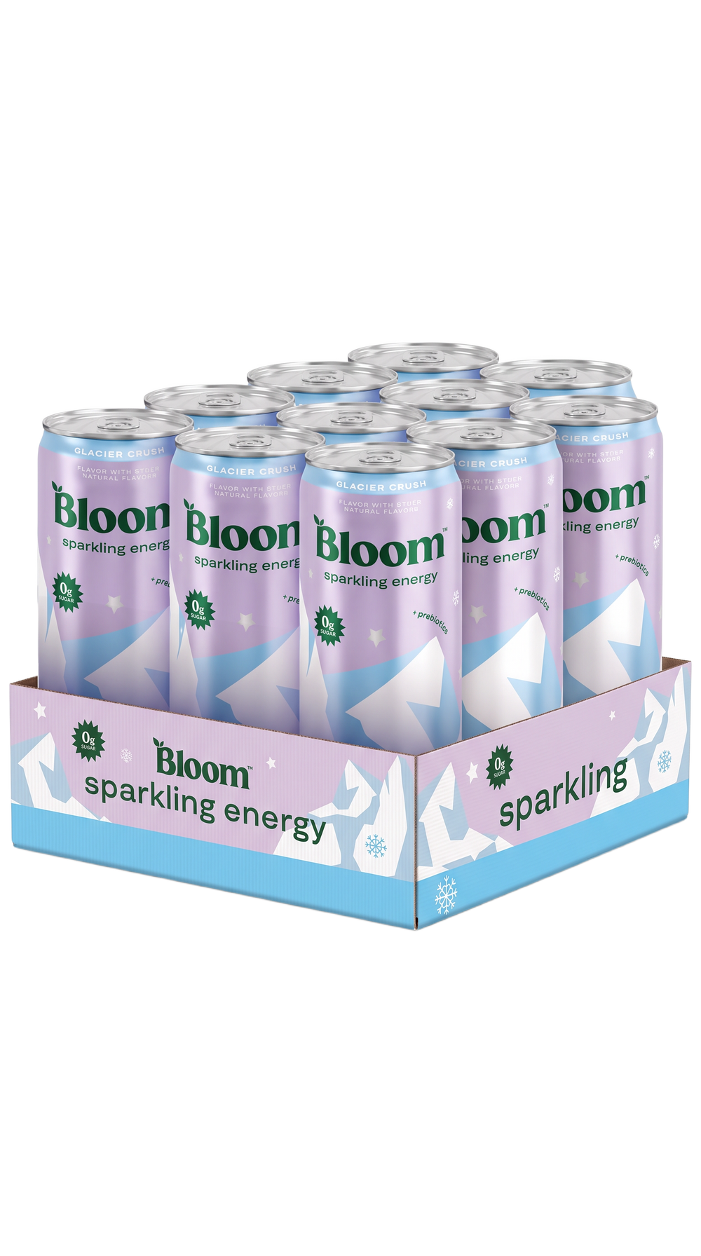 Bloom Sparkling Energy Glacier Crunch can