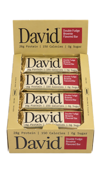 David Protein Bar - Double Fudge Brownie (12 Count)