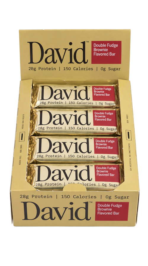 David Protein Bar - Double Fudge Brownie (12 Count)