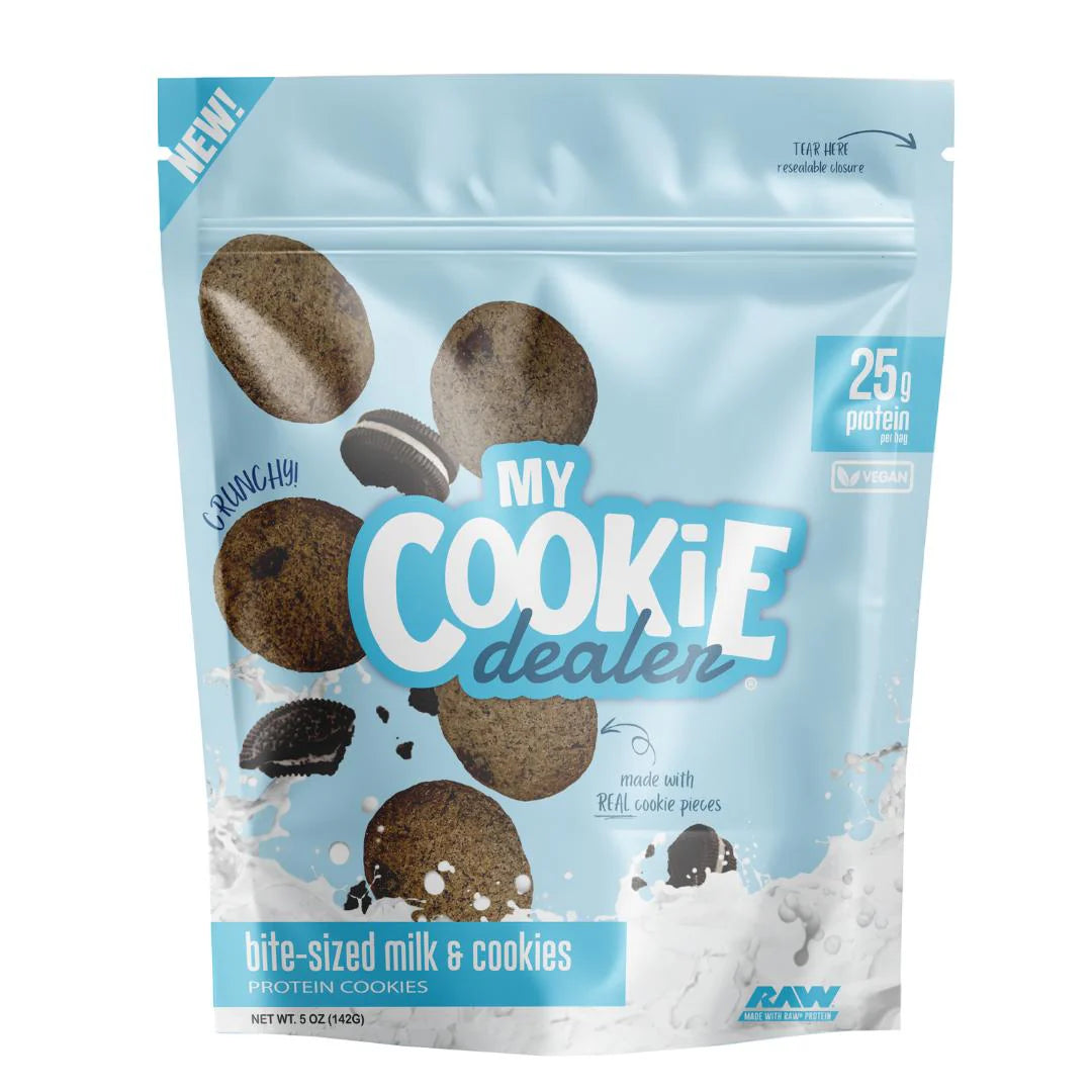Crunchy Bite-Sized Protein Milk & Cookies