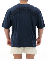 ACID DUNGEON OVERSIZED TEE - NAVY BLUE