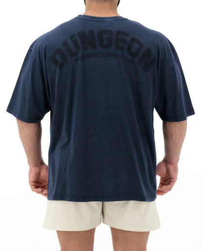 ACID DUNGEON OVERSIZED TEE - NAVY BLUE