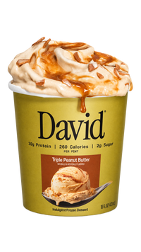 David Protein Frozen Dessert - Triple Peanut Butter (6 Pints)