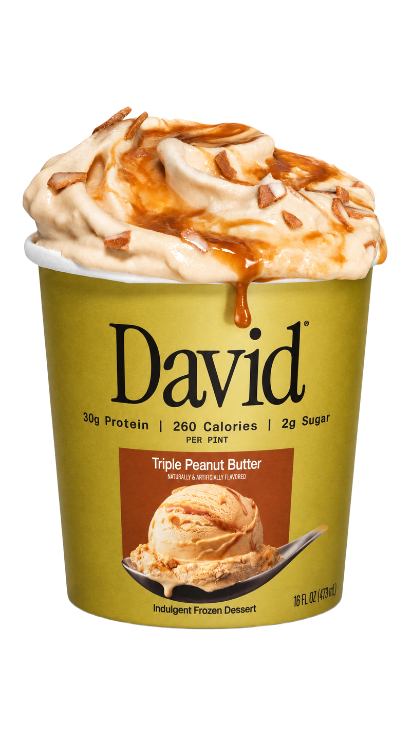 David Protein Frozen Dessert - Triple Peanut Butter (6 Pints)