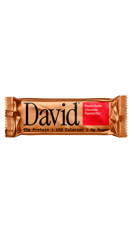 David Protein Bar - Peanut Butter Chocolate (12 Count)