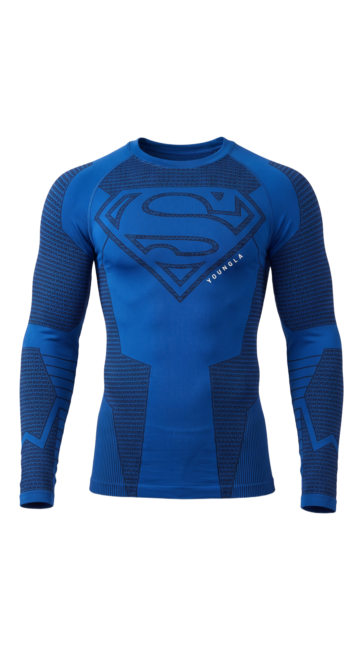 YoungLA Superman Compression Long Sleeve - Blue