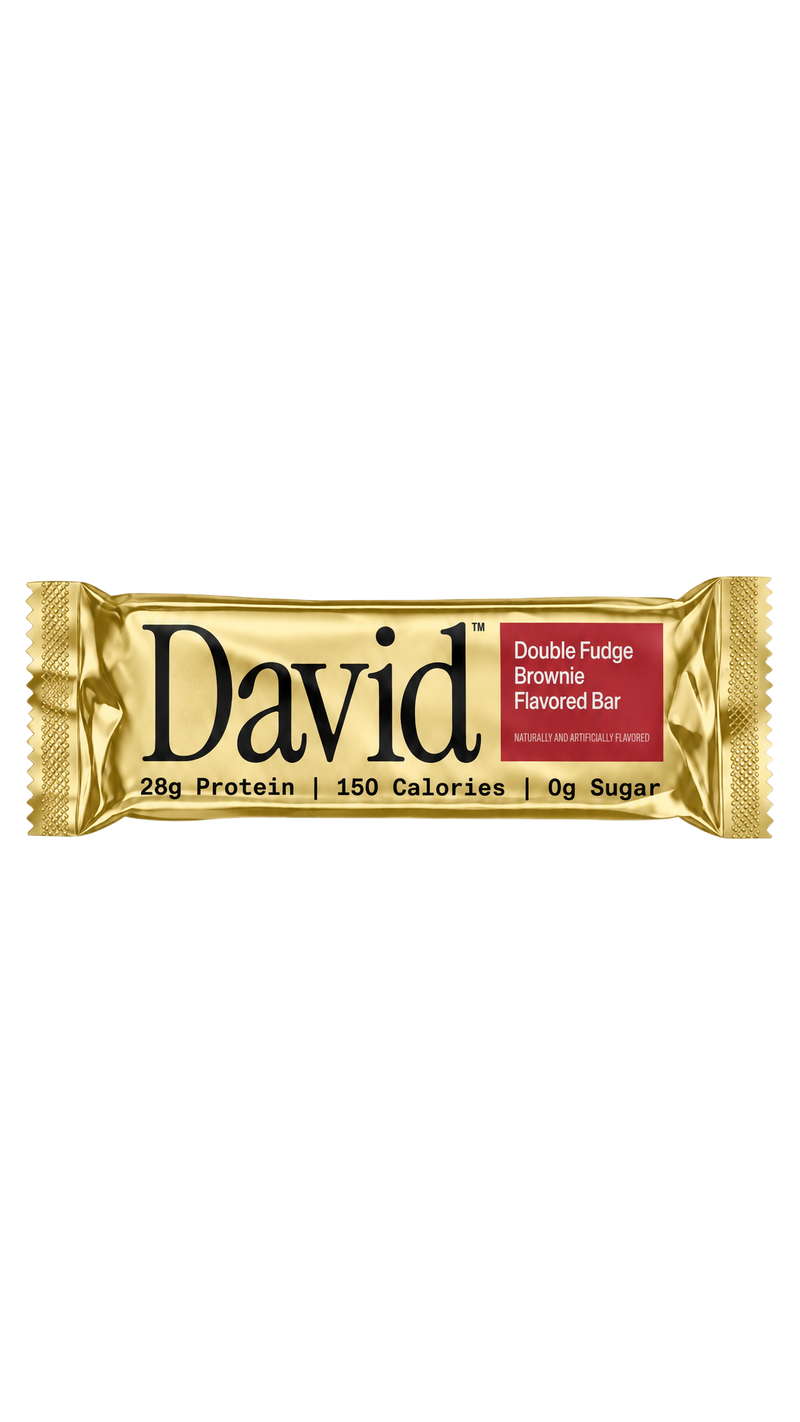 David Protein Bar - Double Fudge Brownie (12 Count)
