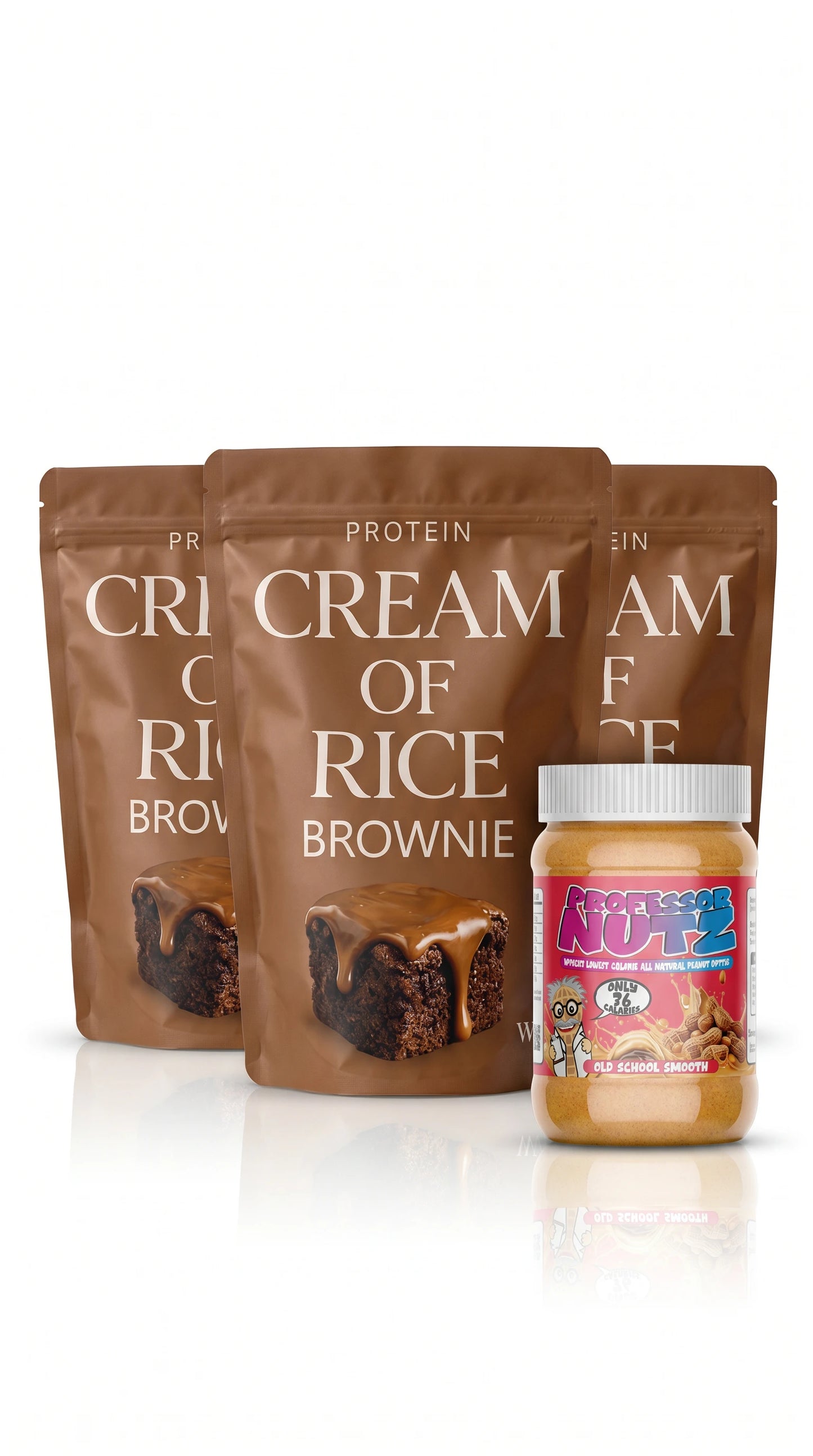 Ultimate bundle - 3 PCR Brownie + 1 Free Professor nutz peanut butter