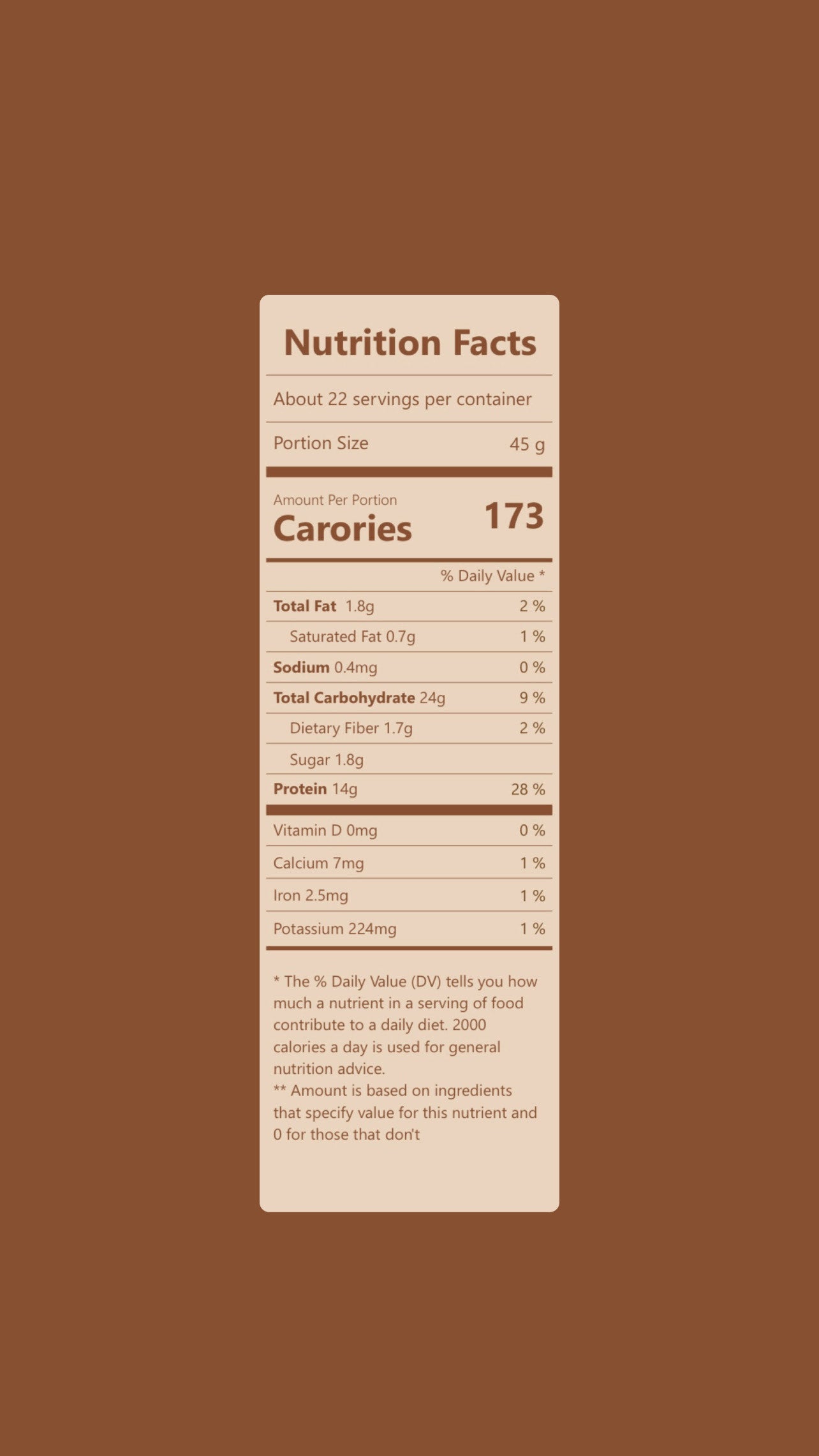 Protein cream of Rice - Brownie