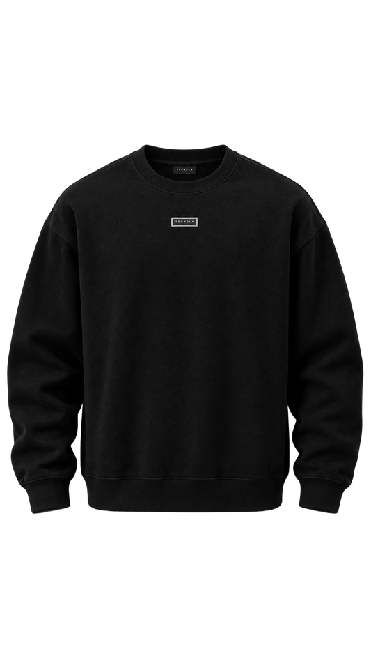 YoungLA Oversized Roundneck Sweatshirt - Black