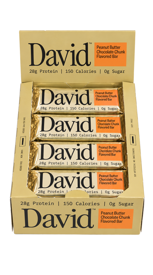 David Protein Bar - Peanut Butter Chocolate (12 Count)