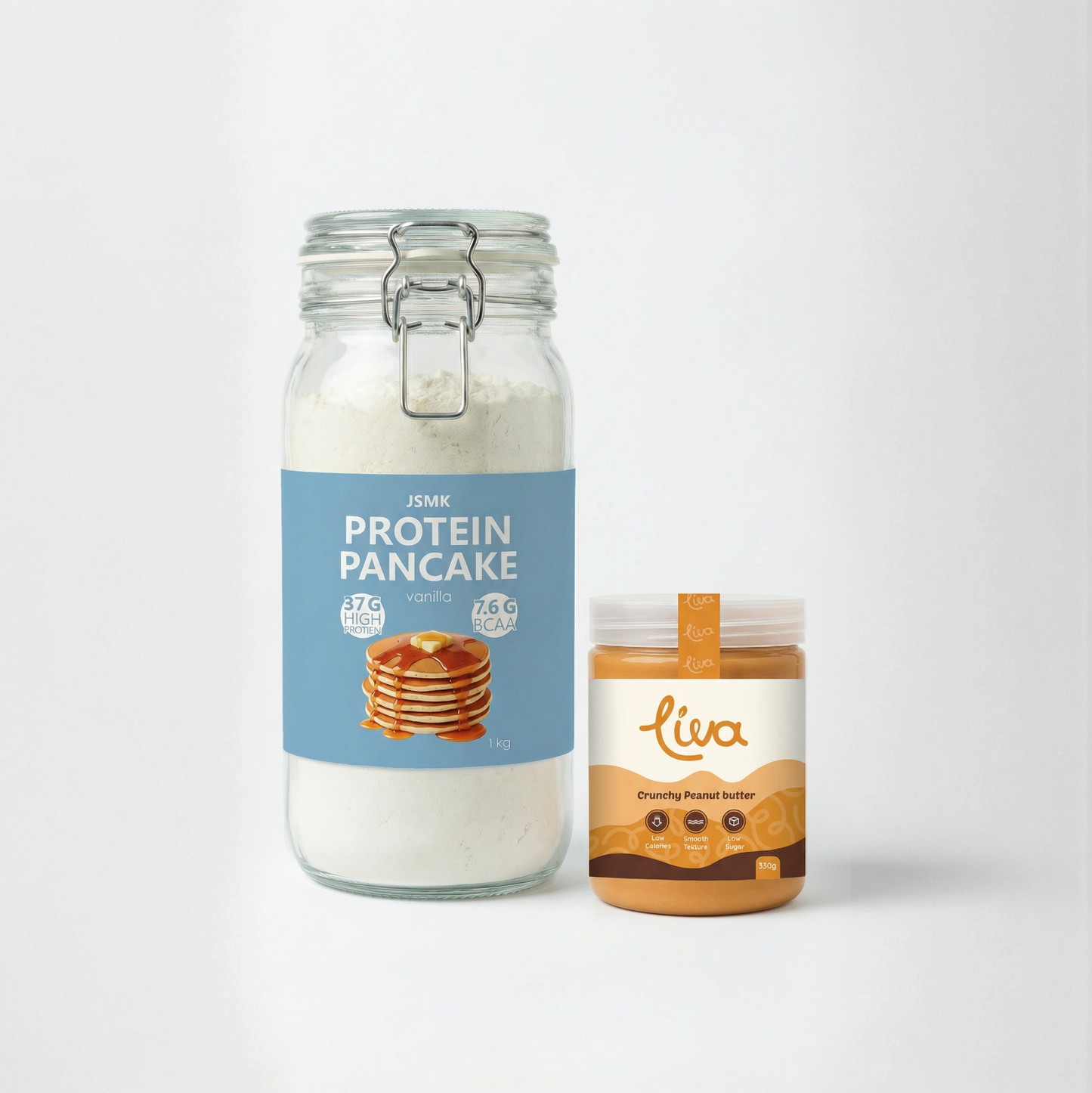 Protein Pancakes + Liva Peanut butter