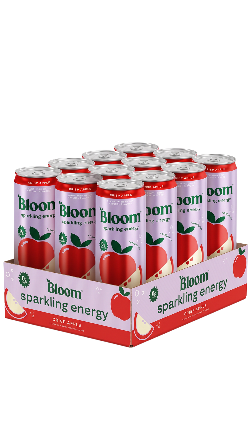 Bloom Sparkling Energy Crisp Apple can