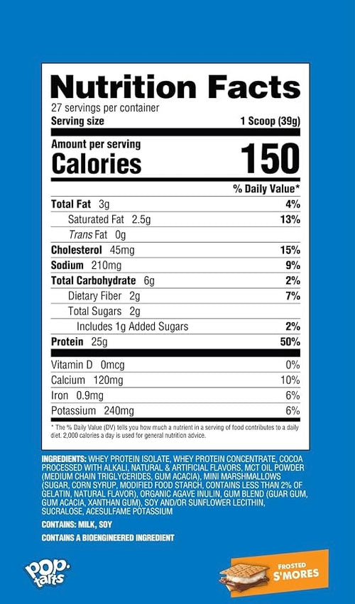 Ryse Pop Tarts Protein Powder - S'mores