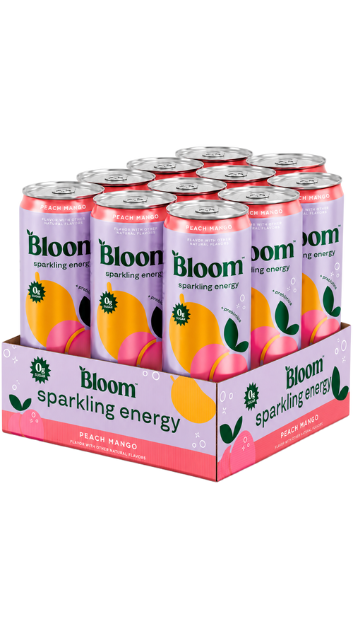 Bloom Sparkling Energy - Peach Mango (12 Count)
