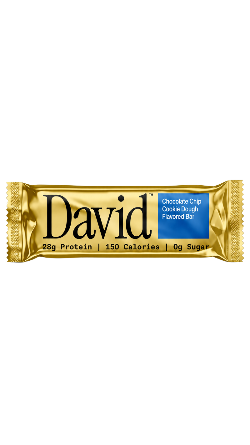 David Protein Bar - Chocolate Chip Cookie Dough (12 Count)