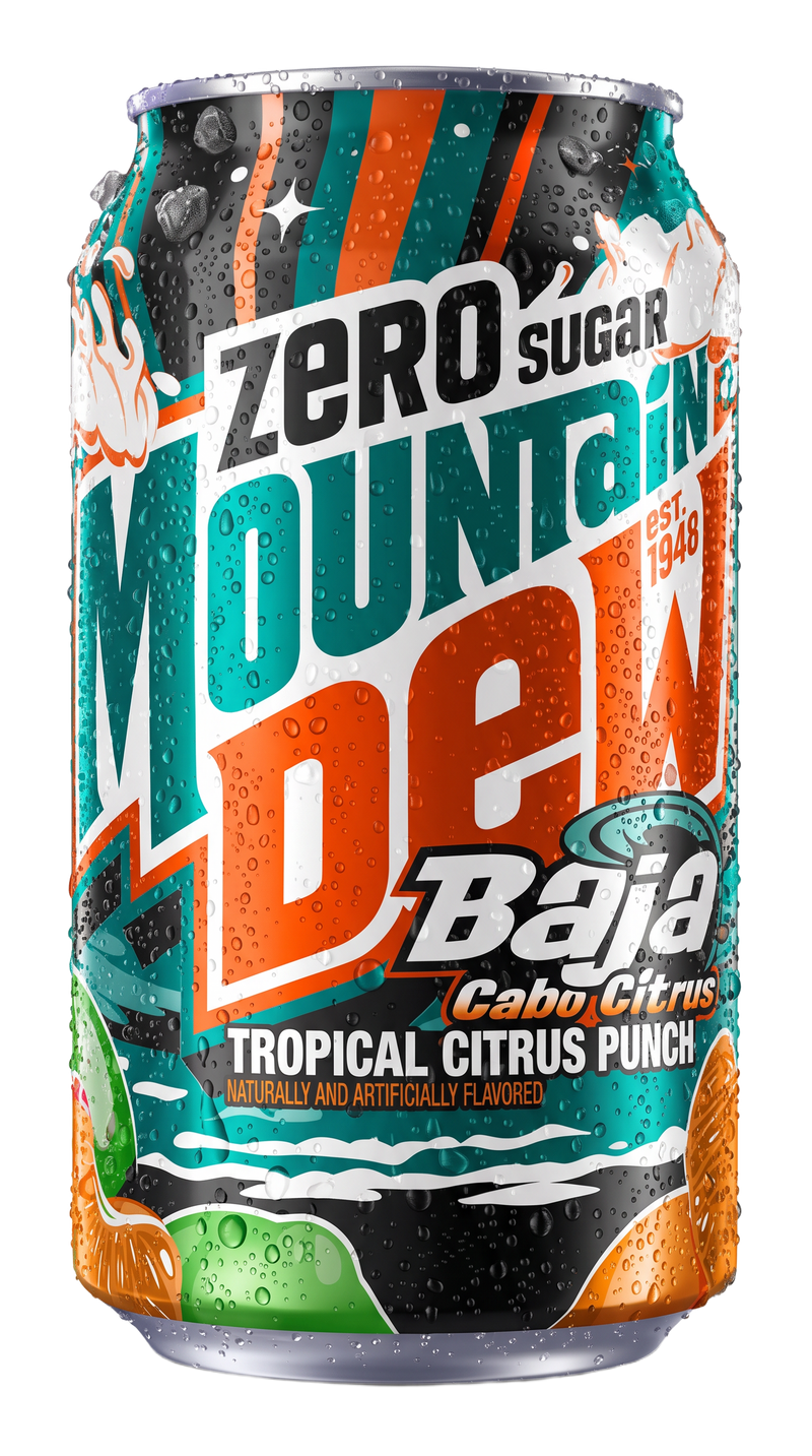 12 Cans Zero Sugar Dew Tropical Citrus Punch
