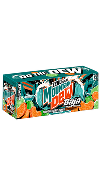 12 Cans Zero Sugar Dew Tropical Citrus Punch