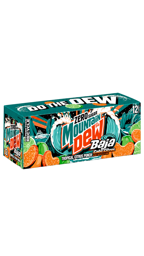 12 Cans Zero Sugar Dew Tropical Citrus Punch