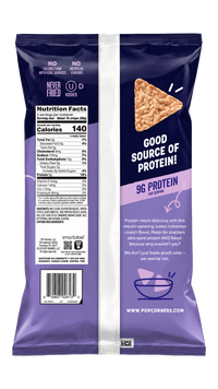 2 Large Bags PopCorners Protein Cinnamon Delight