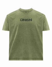 Acid Dungeon Oversized Tee - Olive Green