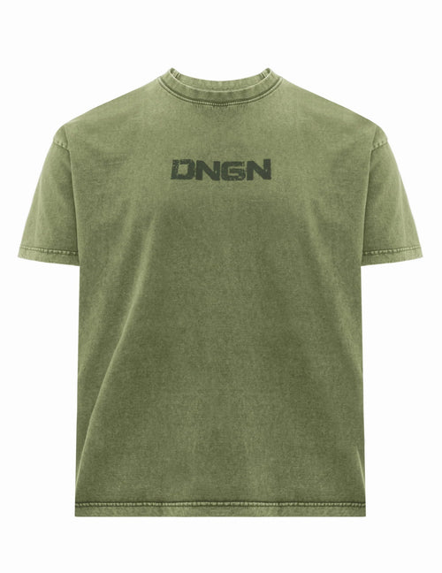 Acid Dungeon Oversized Tee - Olive Green