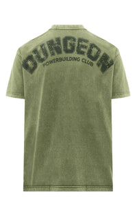 Acid Dungeon Oversized Tee - Olive Green