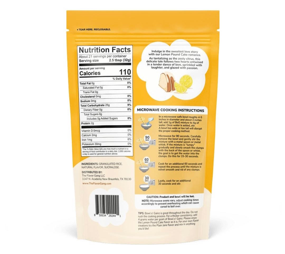 نكهة باوند كيك الليمون - بول أو جاينز