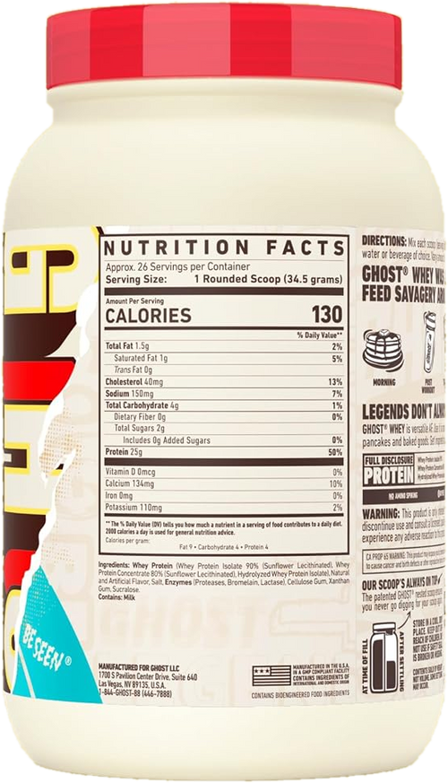 GHOST Whey Protein Powder, Cereal Milk