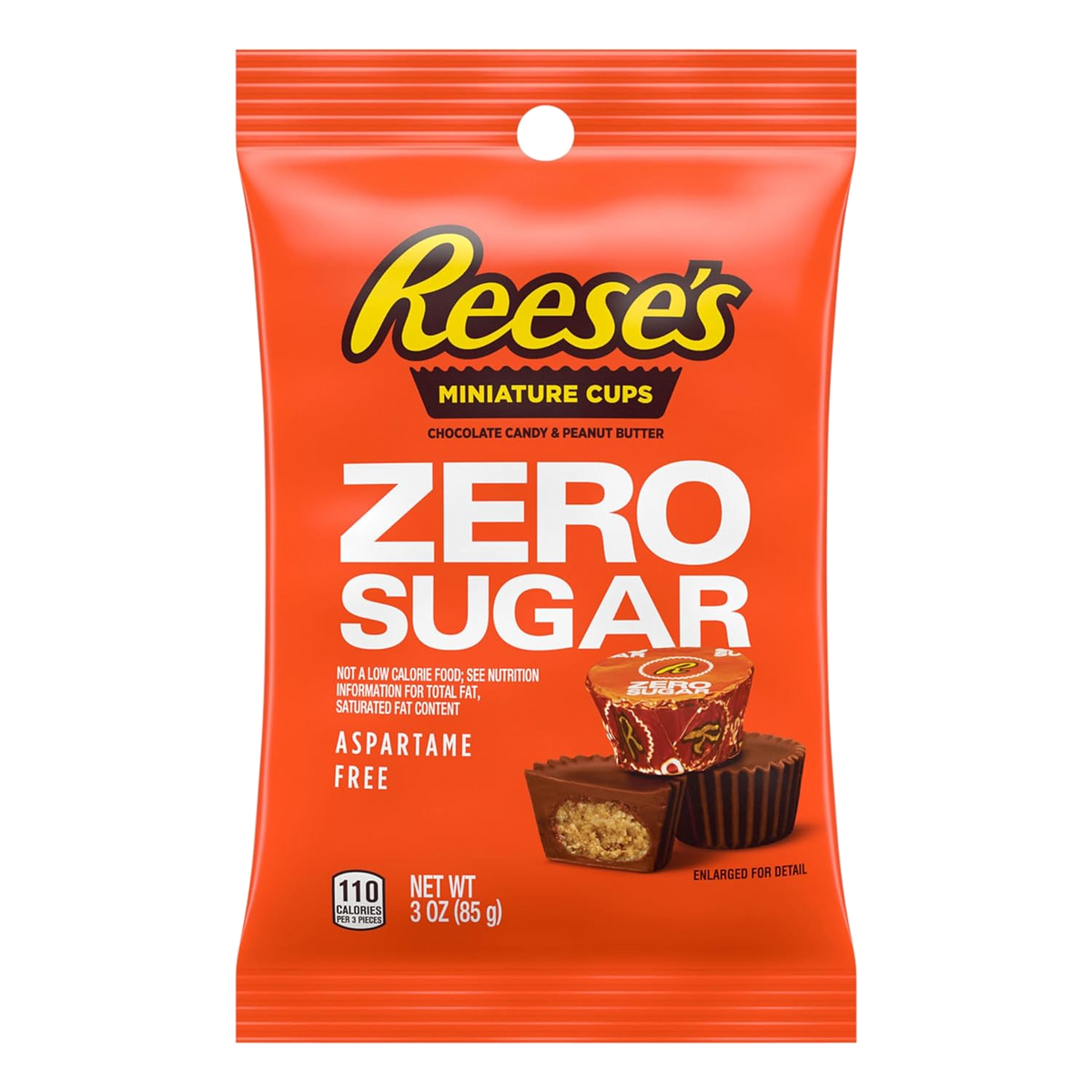 REESE'S Zero Sugar Miniature Cups bag, front