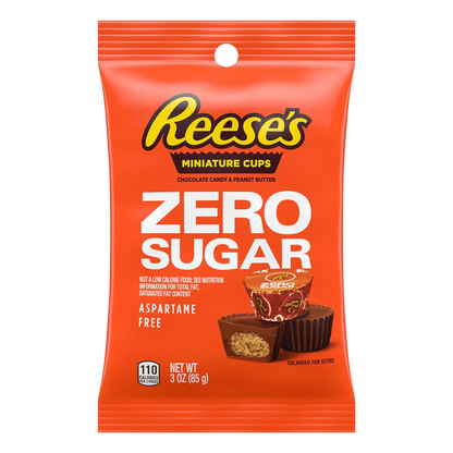REESE'S Zero Sugar Miniature Cups bag, front